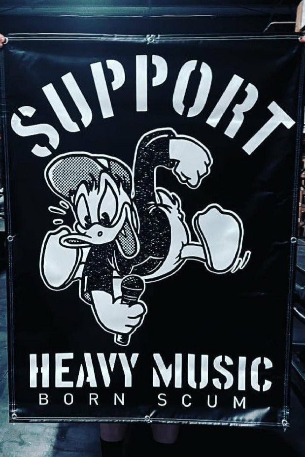 SUPPORT HEAVY MUSIC BANNER - Born Scum Clothing Co