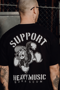 SUPPORT HEAVY MUSIC T - SHIRT - Born Scum