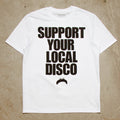 Support Your Local Disco Front Print - Tshirt - White