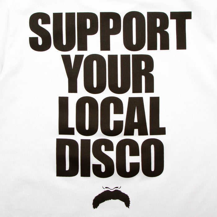 Support Your Local Disco Front Print - Tshirt - White
