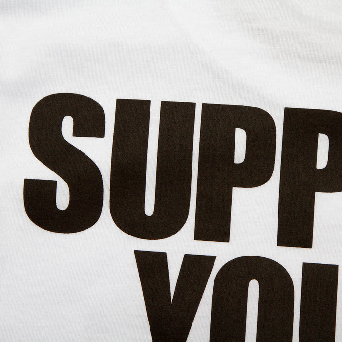 Support Your Local Disco Front Print - Tshirt - White