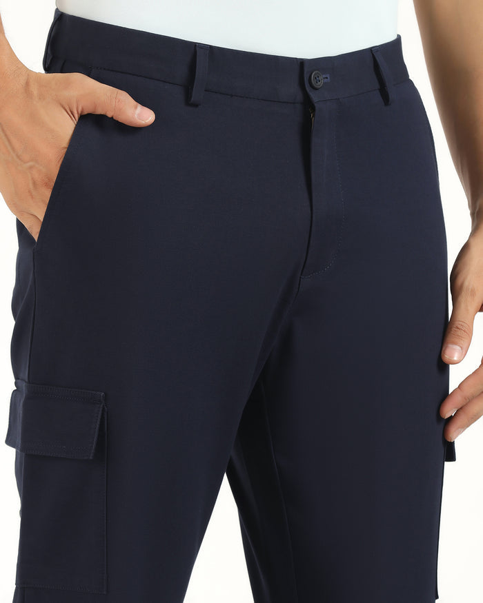 TechPro Sneaker Fit Casual Navy Solid Khakis - Andy