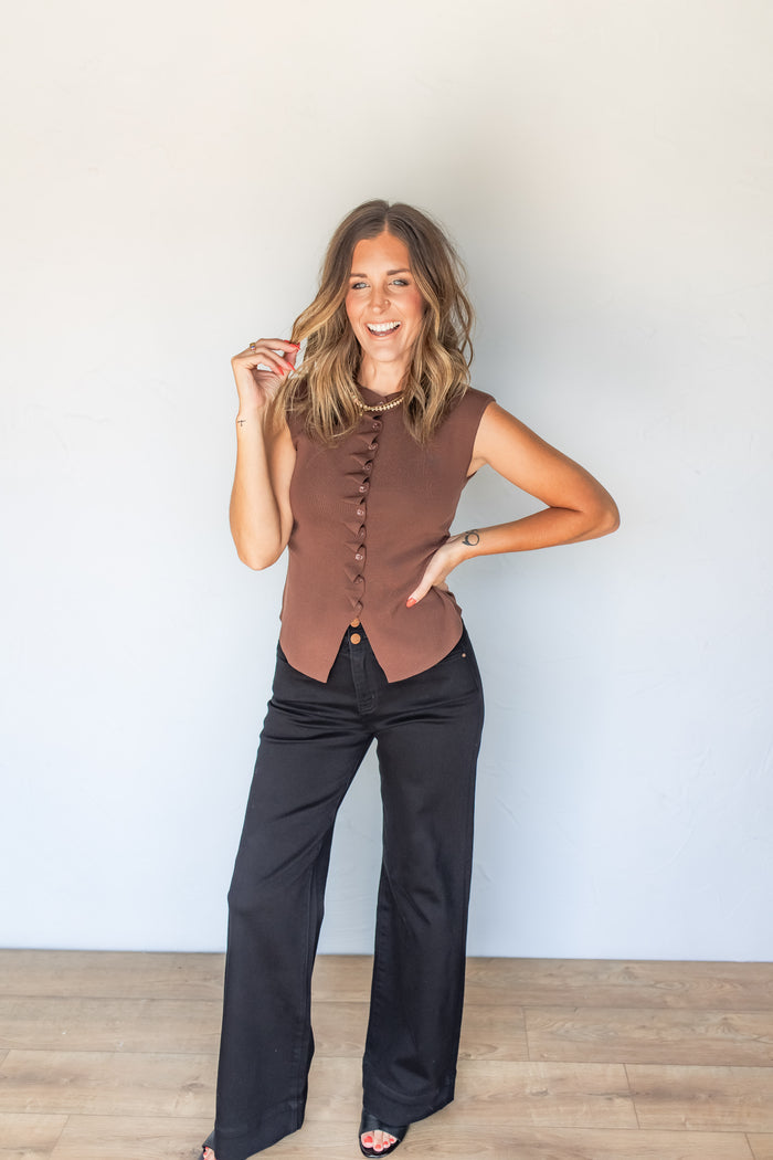 The I'll Be There Top - Brown - One Eleven Olive Boutique
