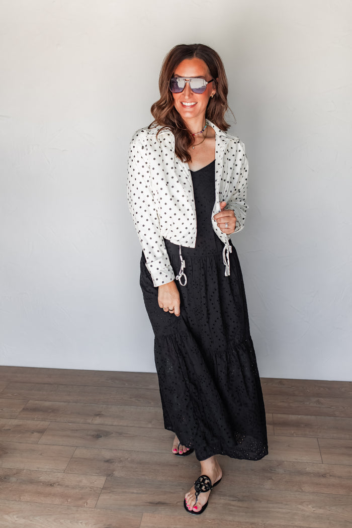 The Mable Polka Dot Jacket - One Eleven Olive Boutique
