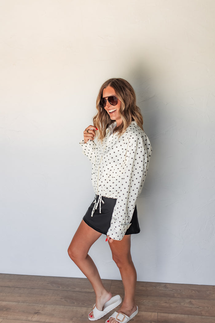 The Mable Polka Dot Jacket - One Eleven Olive Boutique