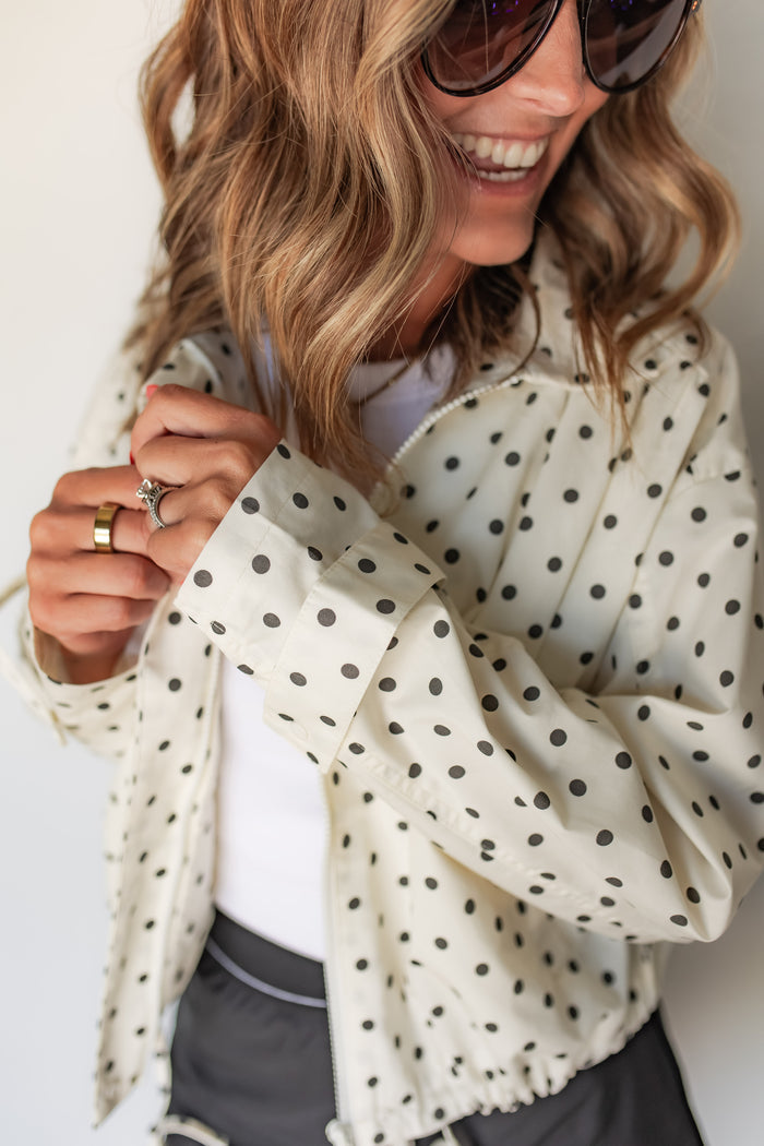 The Mable Polka Dot Jacket - One Eleven Olive Boutique