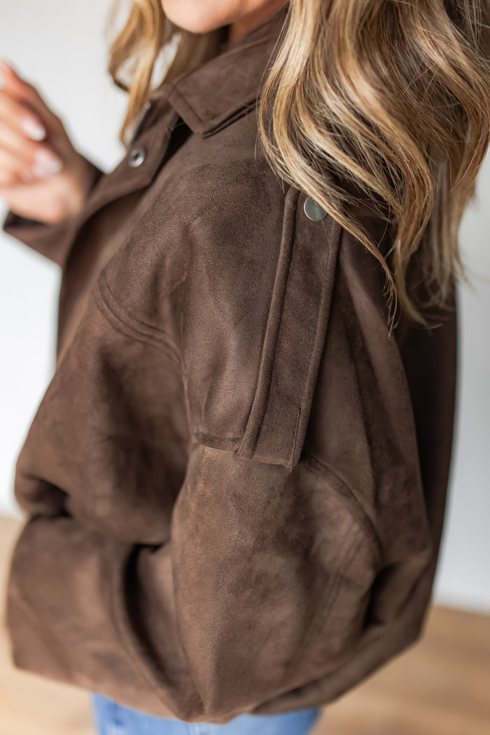 The Madeline Suede Jacket - One Eleven Olive Boutique