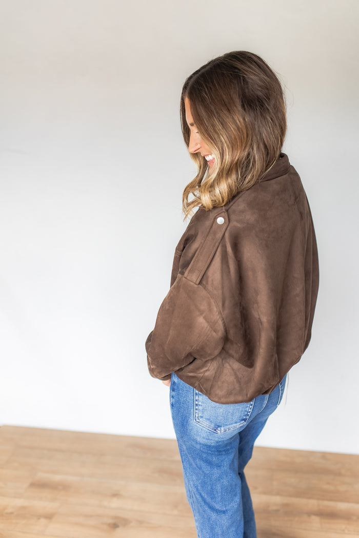 The Madeline Suede Jacket - One Eleven Olive Boutique