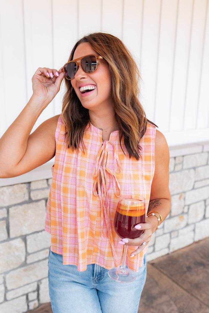 The Plaid and Play Top - One Eleven Olive Boutique