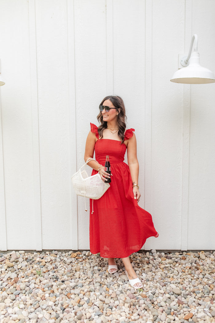The Red Hot Moment Dress - One Eleven Olive Boutique