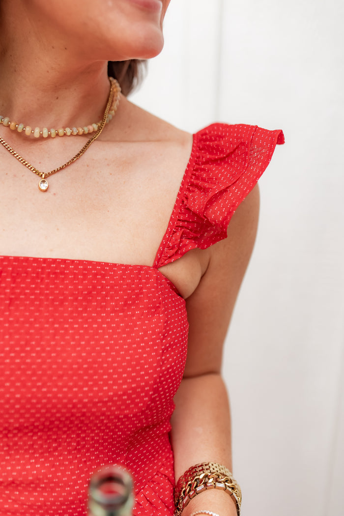 The Red Hot Moment Dress - One Eleven Olive Boutique