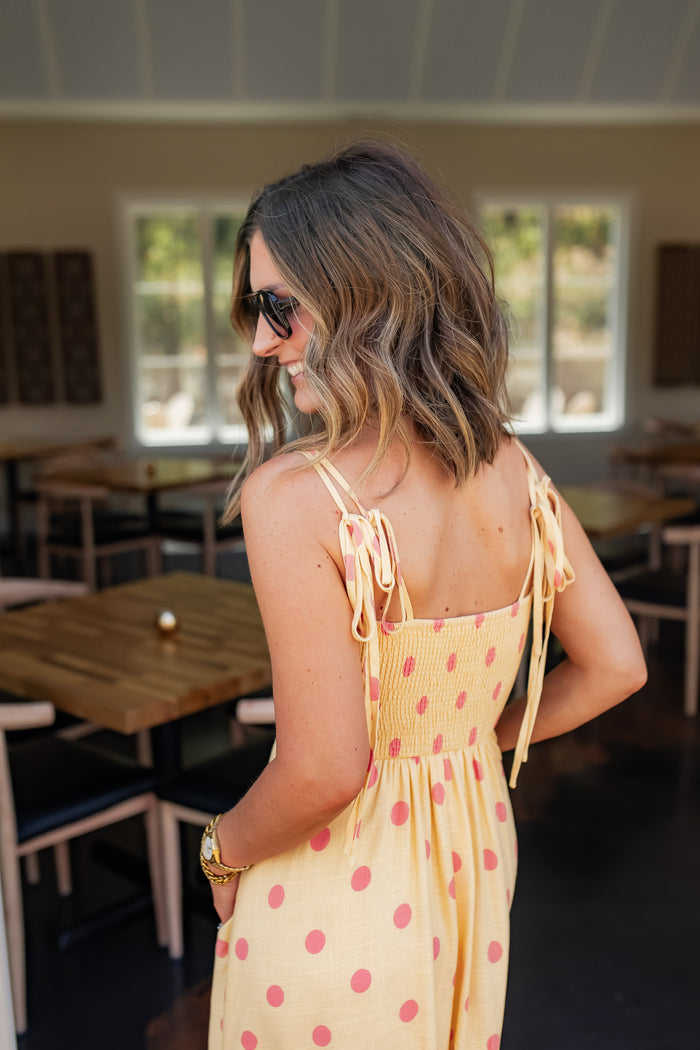 The Sunny Side Polka Dot Maxi - One Eleven Olive Boutique