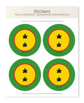 Two in Service - Reimagined Pan African: Poster Sticker Set