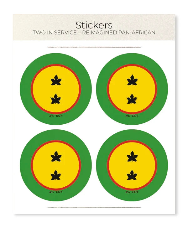 Two in Service - Reimagined Pan African: Poster Sticker Set