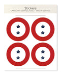 Two in Service (1917-1918): Poster Sticker Set