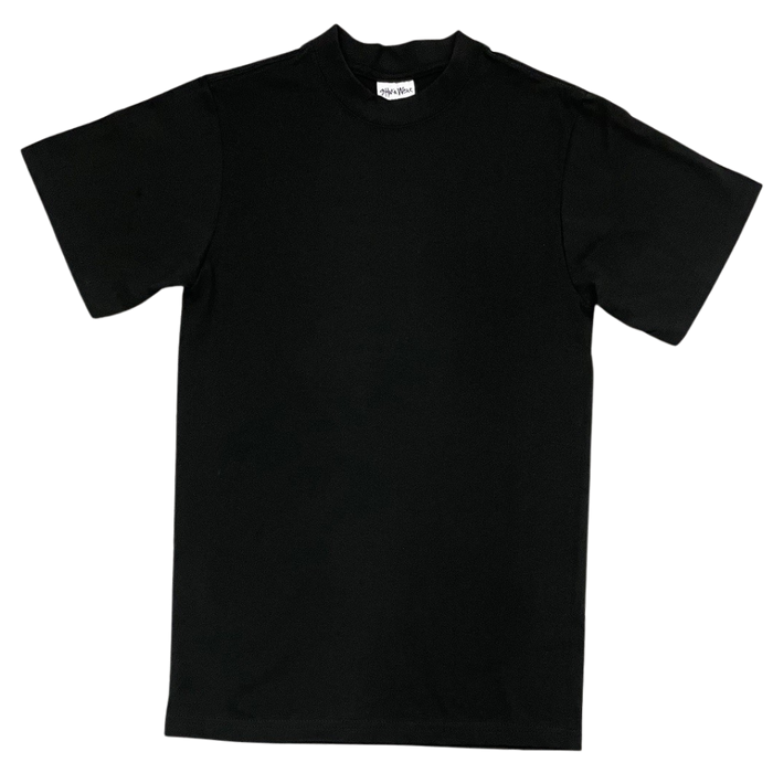 Black t-shirt on a white background