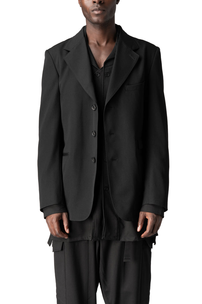 Wool gabardine 3 buttons jacket