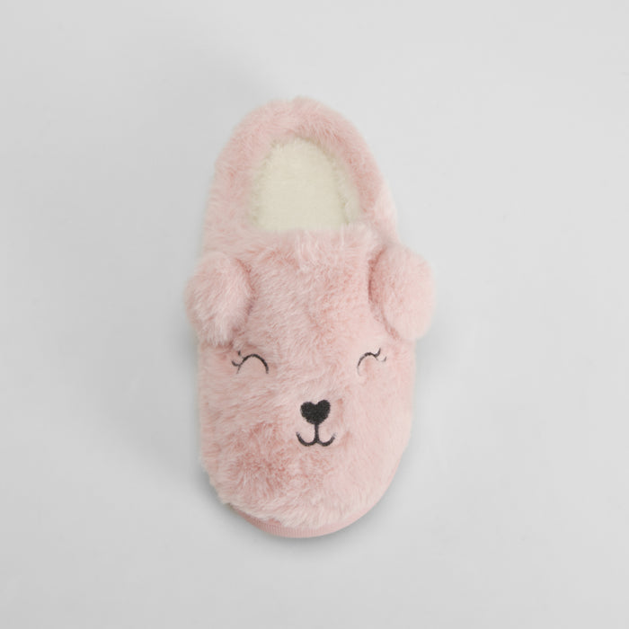 Zapatilla de casa peluche oso rosa OLYNE